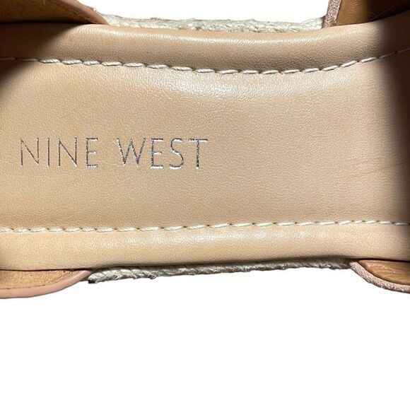 Nine West tan platform wedge sandals 4” heel and 1 1/2 “ platform in front 7 M - Picture 8 of 11
